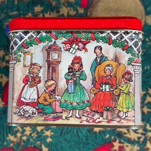 Lot of 2 Vtg Potpourri Press Christmas Tins Nutcracker Ballet and Post Office - Picture 6 of 15